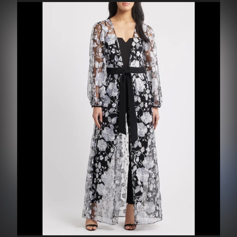 Julia Jordan Floral Lace Overlay Jacket 10 NWT